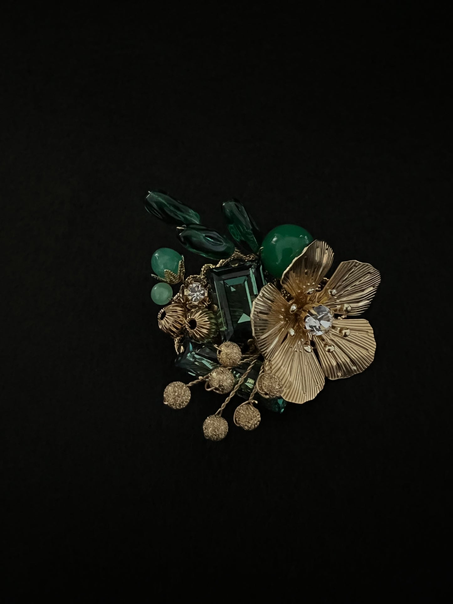 fiore verde／ブローチ