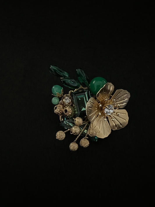 fiore verde／ブローチ